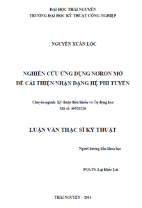 nghien cuu ung dung noron mo de cai thien nhan dang he phi tuyen