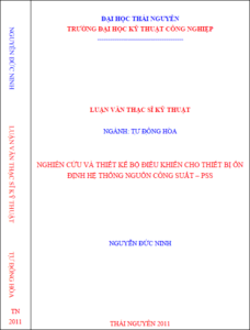 nghien cuu va thiet ke bo dieu khien cho thiet bi on dinh he thong nguon cong suat pss