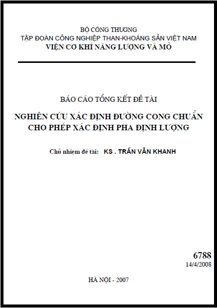 nghien cuu xay dung duong cong chuan cho phep xac dinh pha dinh luong