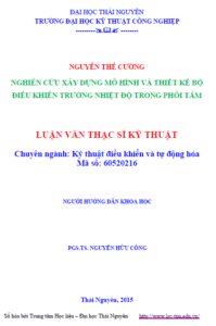 nghien cuu xay dung mo hinh va thiet ke bo dieu khien truong nhiet do trong phoi tam