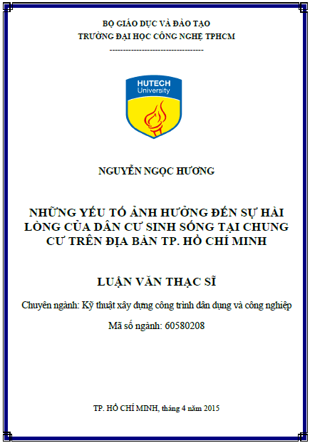 nhung yeu to anh huong den su hai long cua dan cu sinh song tai chung cu tren dia ban thanh pho ho chi minh