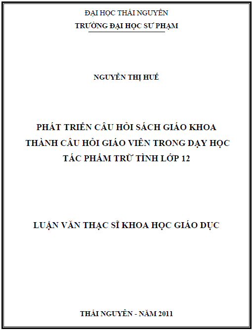 phat trien cau hoi sach giao khoa thanh cau hoi giao vien trong day hoc tac pham tru tinh lop 12