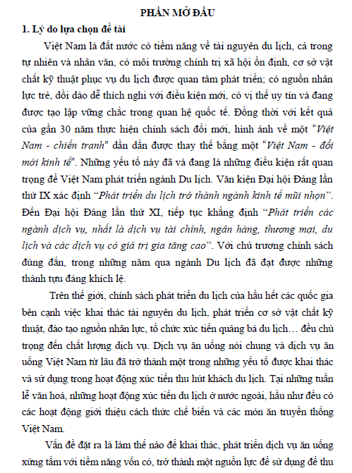 phat trien dich vu an uong tai viet nam gop phan thu hut khach du lich quoc te