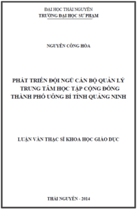 phat trien doi ngu can bo quan ly trung tam hoc tap cong dong thanh pho uong bi tinh quang ninh