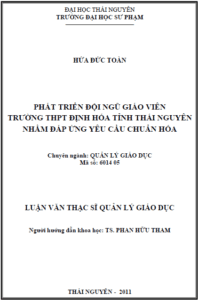 phat trien doi ngu giao vien truong thpt dinh hoa nham dap ung yeu cau chuan hoa