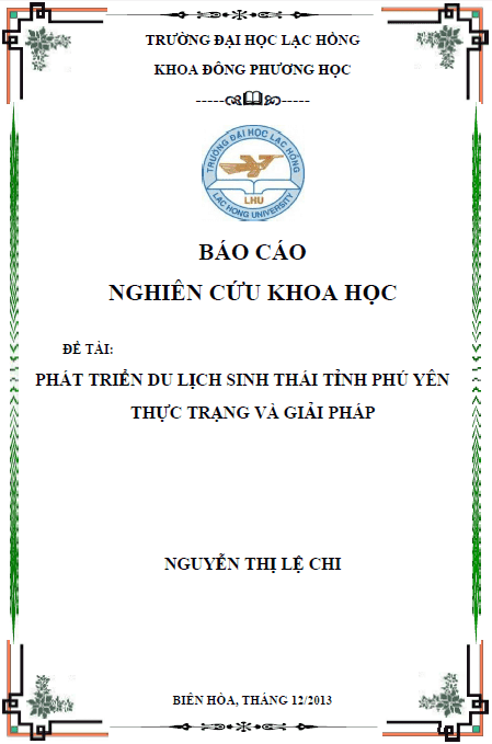 phat trien du lich sinh thai tinh phu yen thuc trang va giai phap