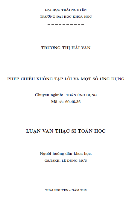 phep chieu xuong tap loi va mot so ung dung