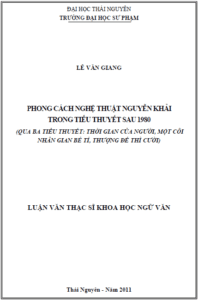 phong cach nghe thuat nguyen khai trong tieu thuyet sau 1980
