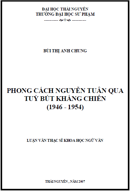 phong cach nguyen tuan qua tuy but khang chien 1946 1954