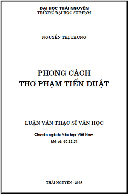 phong cach tho pham tien duat