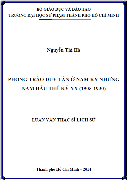 phong trao duy tan o nam ky nhung nam dau the ki xx 1905 1930