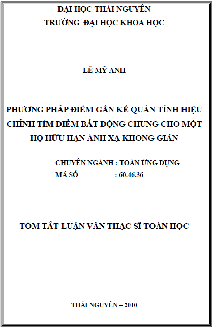 phuong phap diem gan ke quan tinh hieu chinh tim diem bat dong chung cho mot ho huu han anh xa khong gian