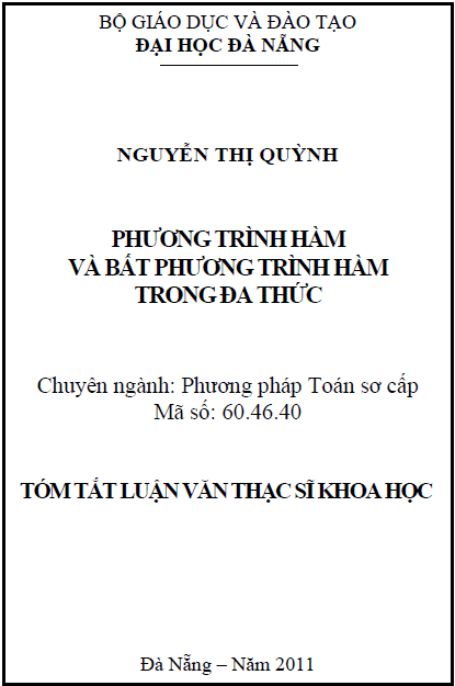 phuong trinh ham va bat phuong trinh ham trong da thuc