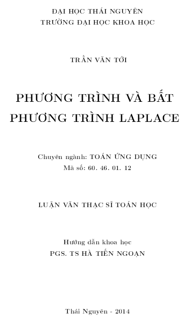 phuong trinh va bat phuong trinh laplace