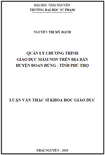 quan ly chuong trinh giao duc mam non tren dia ban huyen doan hung tinh phu tho