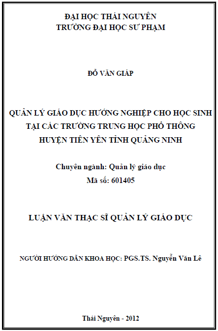 quan ly giao duc huong nghiep cho hoc sinh tai cac truong trung hoc pho thong huyen tien yen tinh quang ninh 1