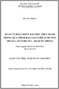quan ly hoat dong day hoc thuc hanh trong qua trinh dao tao nghe o truong trung cap nghe so 1