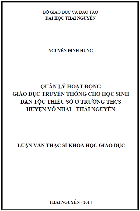 quan ly hoat dong giao duc truyen thong cho hoc sinh dan toc thieu so o truong thcs huyen vo nhai thai nguyen