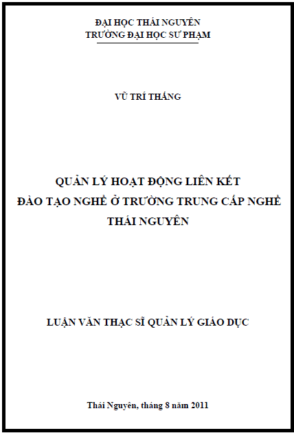 quan ly hoat dong lien ket dao tao nghe o truong trung cap nghe thai nguyen