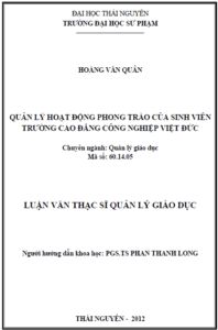 quan ly hoat dong phong trao cua sinh vien truong cao dang cong nghiep viet duc
