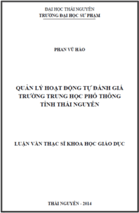 quan ly hoat dong tu danh gia truong trung hoc pho thong tinh thai nguyen