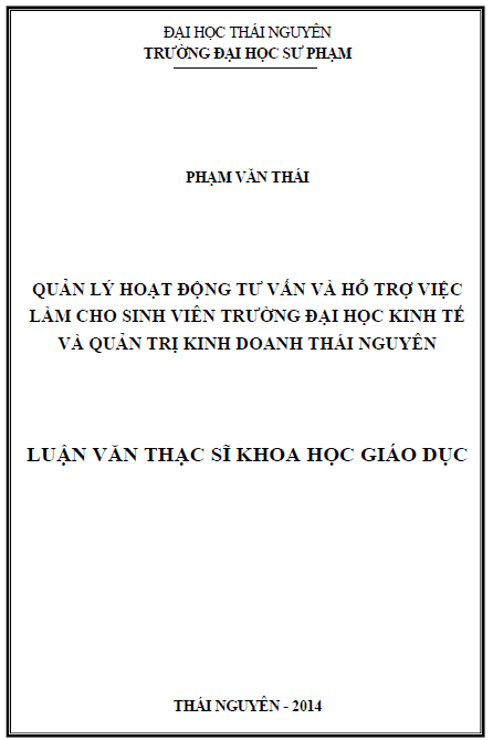 quan ly hoat dong tu van va ho tro viec lam cho sinh vien truong dai hoc kinh te va quan tri kinh doanh thai nguyen
