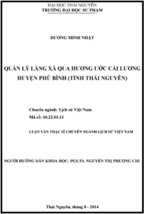 quan ly lang xa qua huong uoc cai luong huyen phu binh tinh thai nguyen