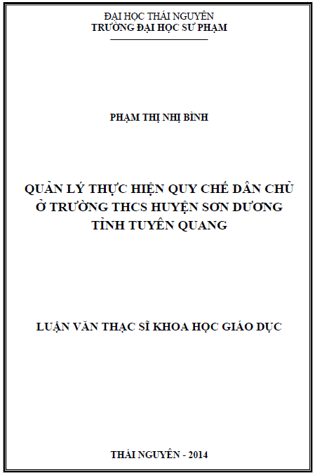 quan ly thuc hien qui che dan chu o truong thcs huyen son duong tinh tuyen quang