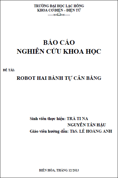 robot hai banh tu can bang