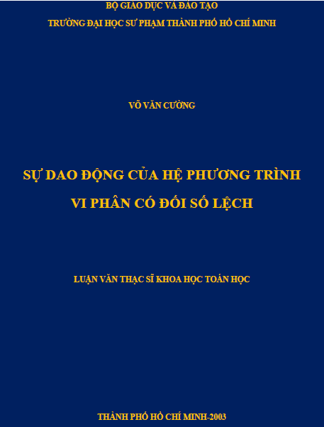 su dao dong cua he phuong trinh vi phan co doi so lech