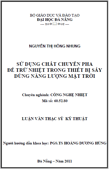 su dung chat chuyen pha de tru nhiet trong thiet bi say dung nang luong mat troi