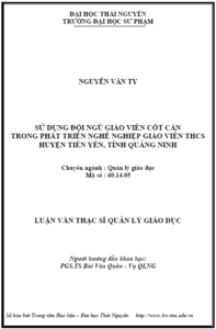 su dung doi ngu giao vien cot can trong phat trien nghe nghiep giao vien thcs huyen tien yen tinh quang ninh