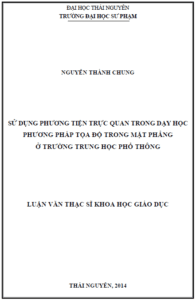 su dung phuong tien truc quan trong day hoc phuong phap toa do trong mat phang o truong trung hoc pho thong