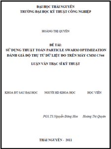 su dung thuat toan particle swarm optimization danh gia do tru tu du lieu do tren may cmm c544