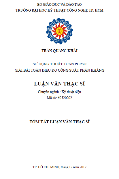 su dung thuat toan pgpso giai bai toan dieu do cong suat phan khang