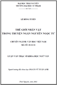 the gioi nhan vat trong truyen ngan nguyen ngoc tu