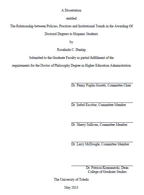 the relationship between policies practices and institutional trends in the awarding of doctoral degrees to hispanic students