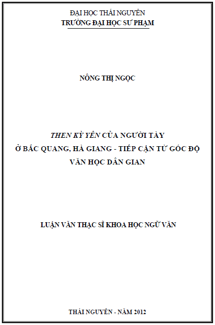 then ky yen cua nguoi tay o bac quang ha giang tiep can tu goc do van hoc dan gian