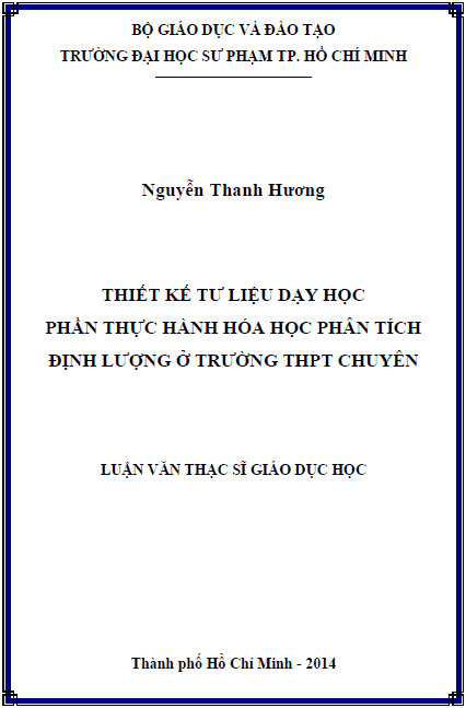 thiet ke tu lieu day hoc phan thuc hanh hoa hoc phan tich dinh luong o truong thpt chuyen