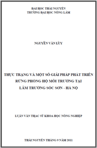 thuc trang va mot so giai phap phat trien rung phong ho moi truong tai lam truong soc son ha noi