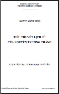 tieu thuyet lich su cua nguyen truong thanh