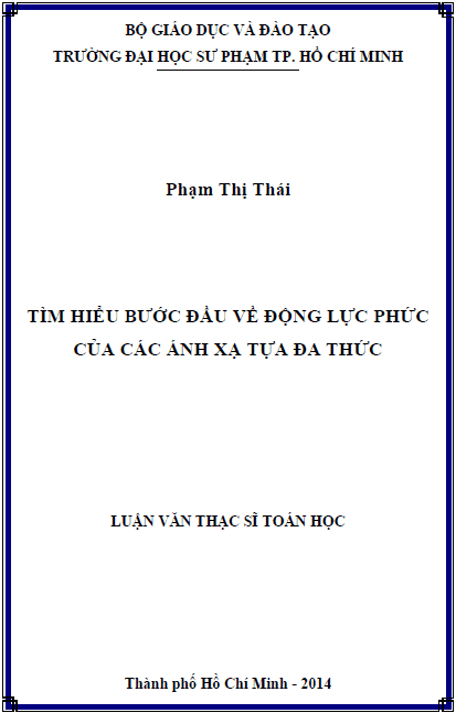 tim hieu buoc dau ve dong luc phuc cua cac anh xa tua da thuc