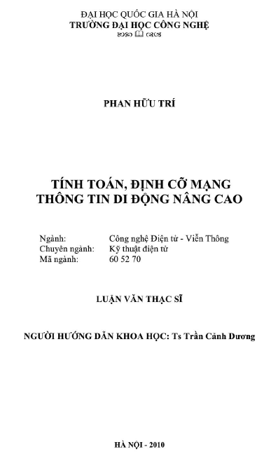 tinh toan dinh co mang thong tin di dong nang cao