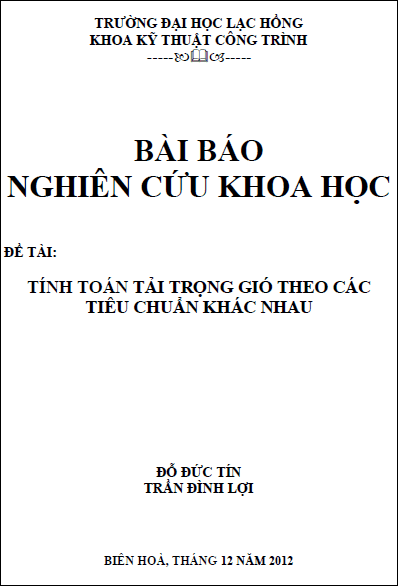 tinh toan tai trong gio theo cac tieu chuan khac nhau