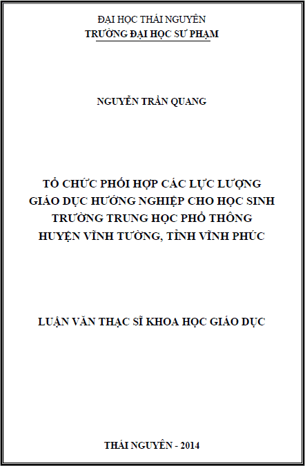 to chuc phoi hop cac luc luong giao duc huong nghiep cho hoc sinh truong trung hoc pho thong huyen vinh tuong tinh vinh phuc