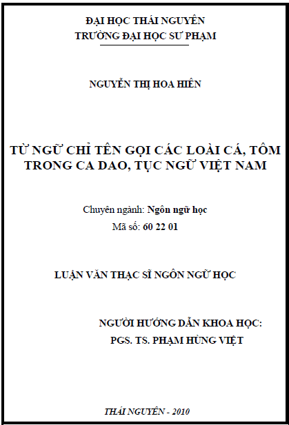 tu ngu chi ten goi cac loai ca tom trong ca dao tuc ngu viet nam