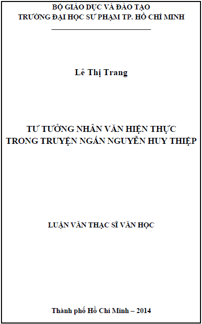 tu tuong nhan van hien thuc trong truyen ngan nguyen huy thiep