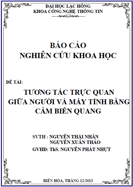 tuong tac truc quan giua nguoi va may tinh bang cam bien quang