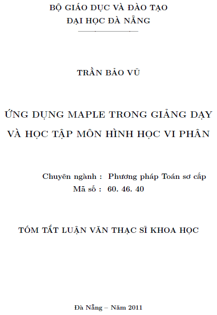 ung dung maple trong giang day va hoc tap mon hinh hoc vi phan