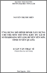 ung dung mo hinh dpsir xay dung chi thi moi truong khu du lich suoi khoang my lam huyen yen son tinh tuyen quang